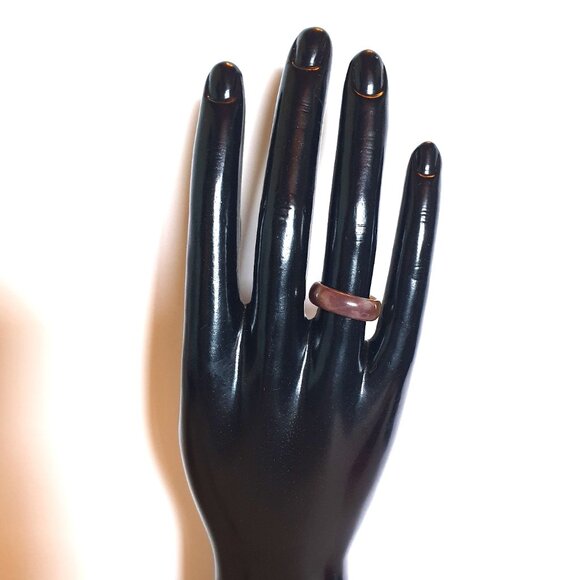 Rare Vintage 20ct Natural Lavender Jade Ring – Size 6 – Collector’s Treasure - Picture 9 of 11